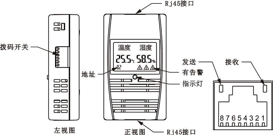 SPD-HT485_D机架温湿度传感器，机架温湿度传感器